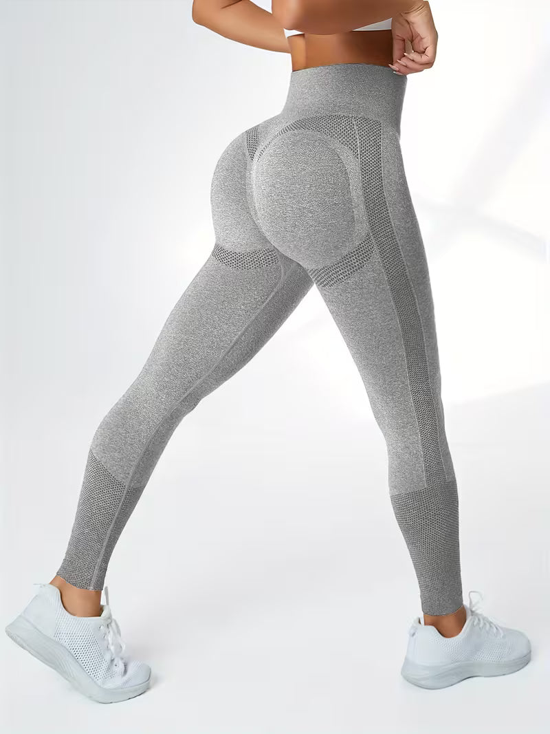 High-Waist Sport Leggings, Bauchkontrolle Kompressions Yoga Hosen