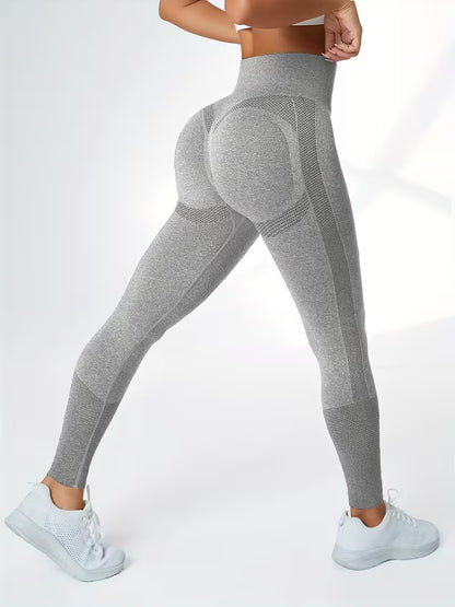High-Waist Sport Leggings, Bauchkontrolle Kompressions Yoga Hosen