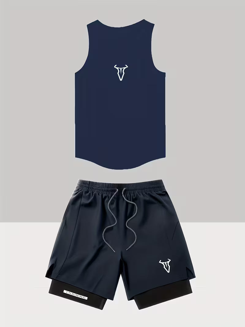 Herren Sport-Tanktop und Shorts Set