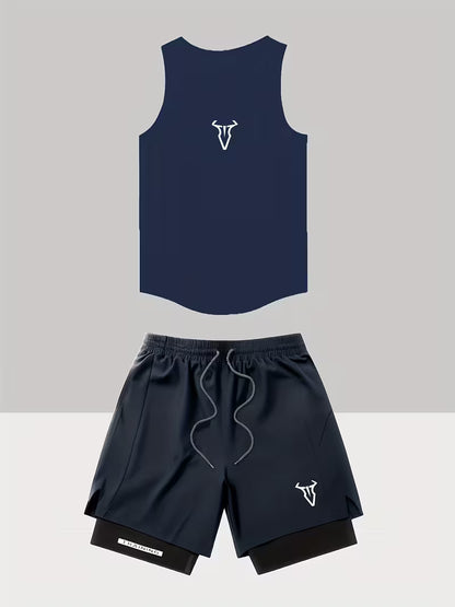 Herren Sport-Tanktop und Shorts Set