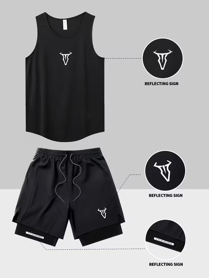 Herren Sport-Tanktop und Shorts Set