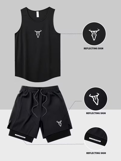 Herren Sport-Tanktop und Shorts Set
