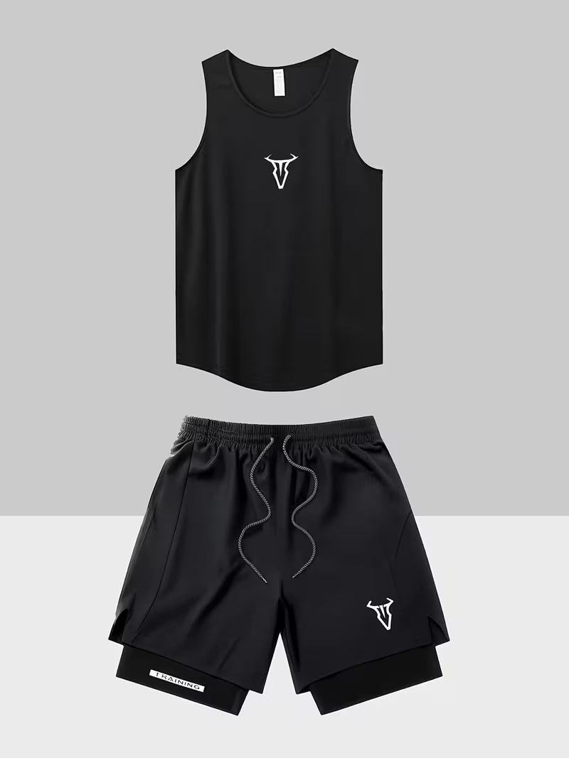 Herren Sport-Tanktop und Shorts Set