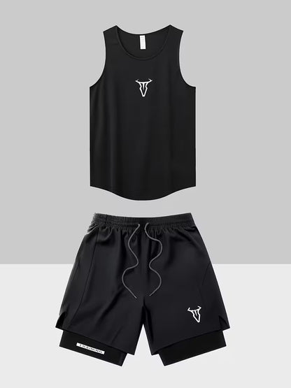 Herren Sport-Tanktop und Shorts Set