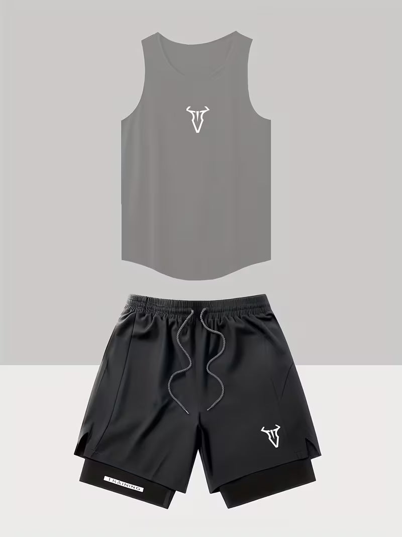 Herren Sport-Tanktop und Shorts Set