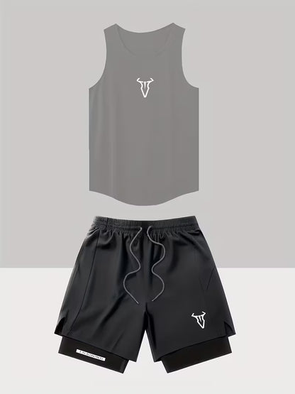 Herren Sport-Tanktop und Shorts Set