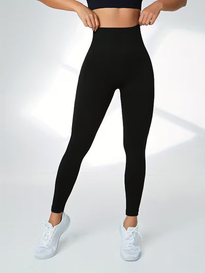 High-Waist Sport Leggings, Bauchkontrolle Kompressions Yoga Hosen