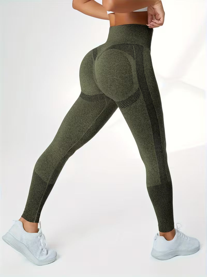 High-Waist Sport Leggings, Bauchkontrolle Kompressions Yoga Hosen