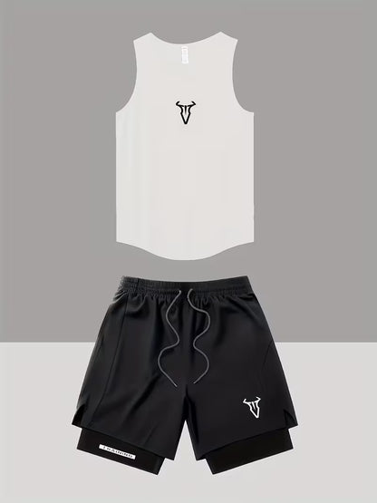 Herren Sport-Tanktop und Shorts Set