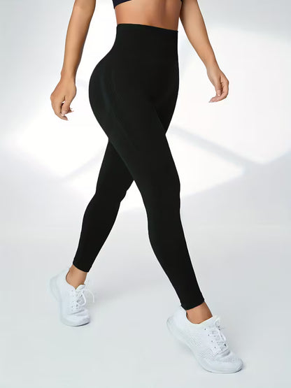 High-Waist Sport Leggings, Bauchkontrolle Kompressions Yoga Hosen